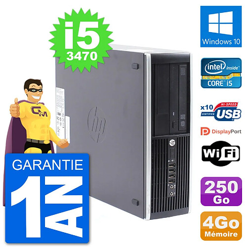 PC HP Compaq Pro 6300 SFF Intel i5-3470 RAM 4Go Disque Dur 250Go Windows 10 Wifi · Occasion