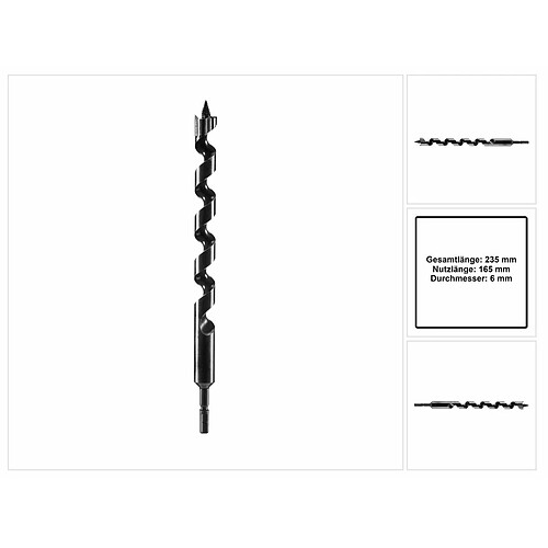 Festool SB CE D6 Foret à simple spirale, 6 mm, pour perceuses-visseuses à percussion et perceuses-visseuses (205903)