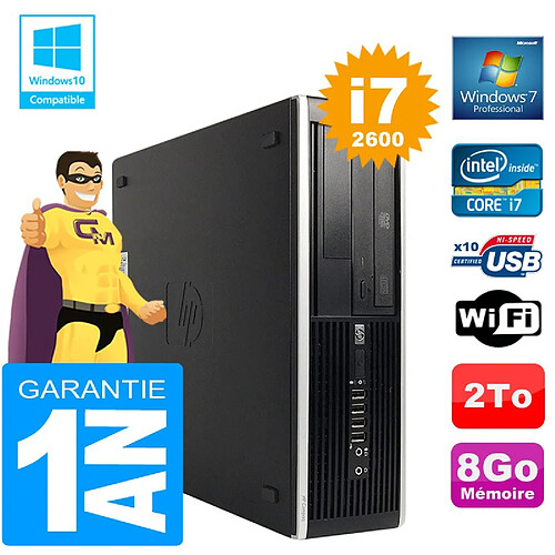 PC HP Compaq 8300 SFF Core I7-2600 Ram 8Go Disque 2 To Graveur DVD Wifi W7 · Occasion