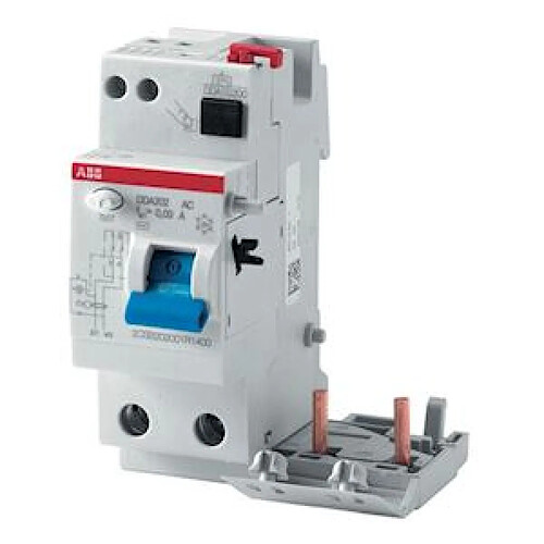 bloc différentiel - abb dda202 - 2 pôles - 25a - 30 ma - immunisé - pour s200 - abb 2csb202401r1250