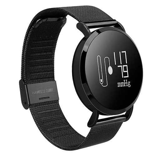 Wewoo Bracelet connecté noir 0.95 pouces écran OLED en acier Bluetooth Smart Bracelet, IP67 imperméable à l'eau, podomètre de / Moniteur de pression artérielle / de fréquence cardiaque / Rappel sédentaire, Compatible avec Android et iOS Téléphones