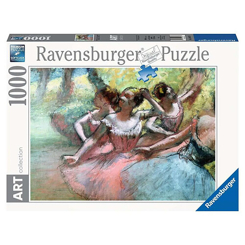 Ravensburger - Puzzle 1000 pièces Art collection - Quatre ballerines sur la scène / Edgar Degas