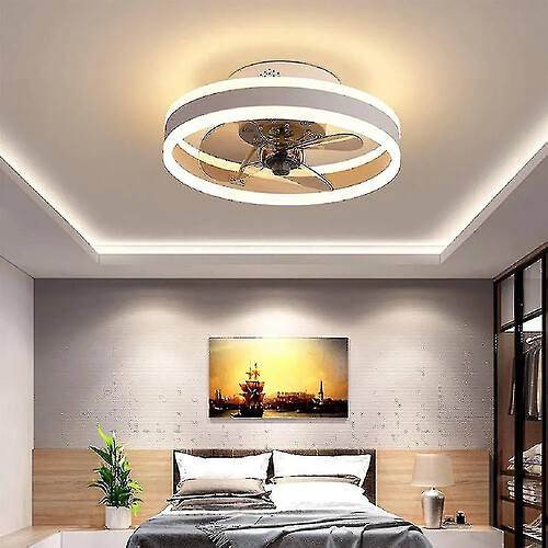 Universal Plafond de ventilateur à LED, 6 vitesses à distance de plafond de ventilateur de chambre à coucher moderne à distance