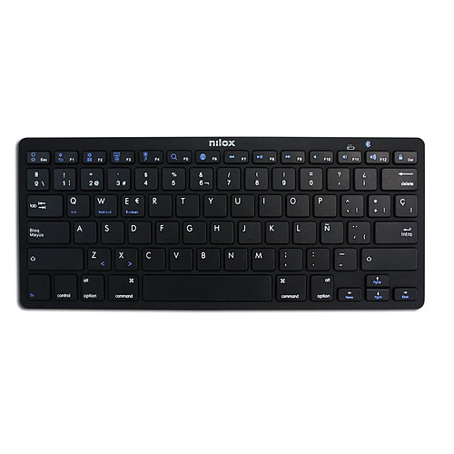 Clavier Nilox Teclado Bluetooth Negro Sans fil Noir Espagnol