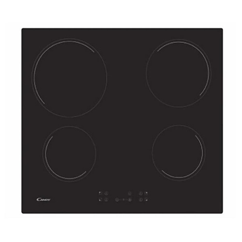 Table de cuisson vitrocéramique 4 feux 6500w noir - cc64ch - CANDY