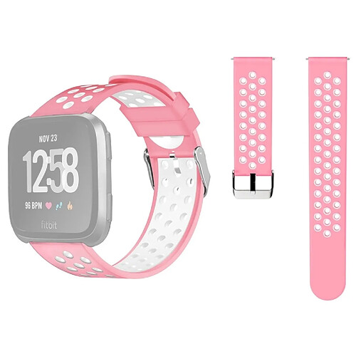 Wewoo Pour Fitbit Versa Simple Bracelet De Montre En Silicone De Mode Rose