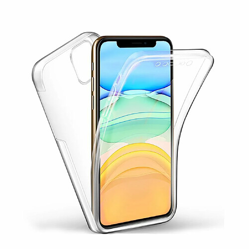 Evetane Coque iPhone 11 360 intégrale avant arrière transparente