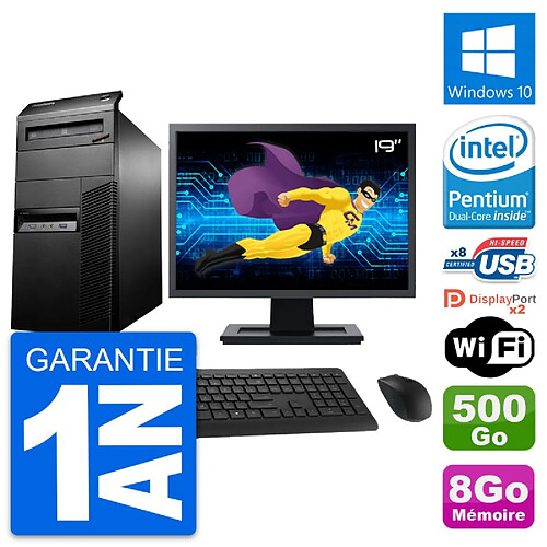 PC Tour Lenovo M93p Ecran 19" Intel G3220 RAM 8Go Disque 500Go Windows 10 Wifi · Occasion