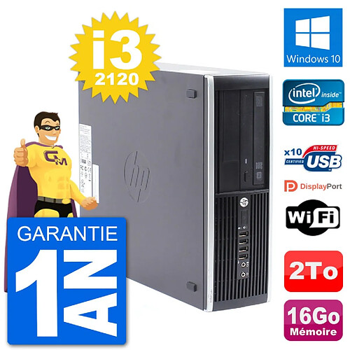 PC HP Compaq Pro 6300 SFF Intel i3-2120 RAM 16Go SSD 120Go Windows 10 Wifi · Occasion