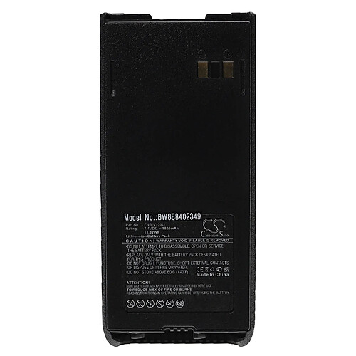 vhbw Batterie compatible avec Marantz HX280, HX280E, HX280S, HX380 radio talkie-walkie (1800mAh, 7,4V, Li-ion)