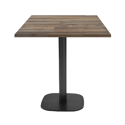 Restootab Table 70x70cm - modèle Round vieux plancher