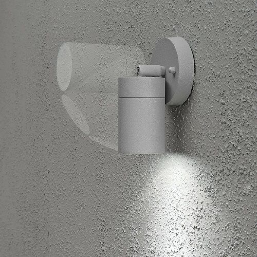 Lumière Lampe d'extérieur moderne orientable grise, IP44