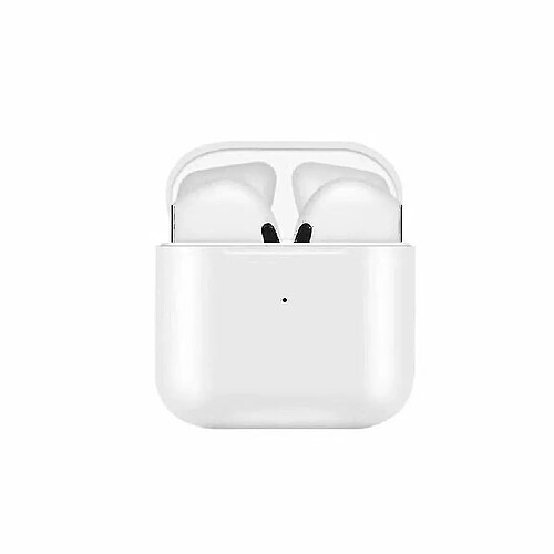 Universal Bouchons d'oreilles sans fil Bluetooth 5.0 pour téléphone portable avec boîtier de charge blanc