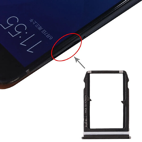 Wewoo Tiroir de Carte SIM Plateau pour SIM + SIM Xiaomi Mi 6 Noir