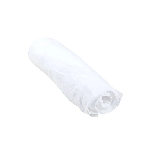 Toilinux Drap housse en gaze de coton - 100% Coton - 70 x 140 cm - Blanc