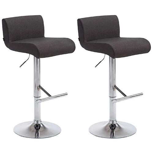 Non Lot de 2 tabourets de bar tissu California