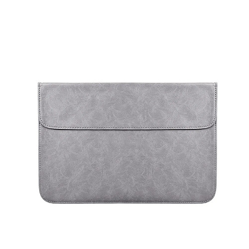 Wewoo Sacoche Sac intérieur pour ordinateur portable à boucle magnétique horizontale en cuir PU PU01S de 15,4 pouces Gris