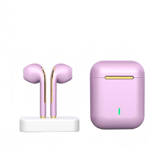 Universal Casque Bluetooth violet J18 dans l'oreille Bud casque sans fil avec microphone casque de jeu imperméable téléphone portable bouchon d'oreille