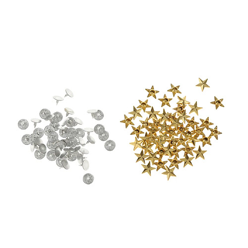 50 set diy star rivet boutons-pression alliage boutons décoratifs vêtement or