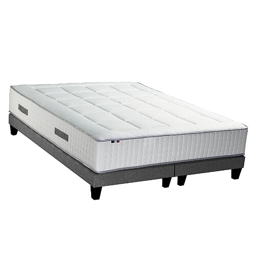 Idliterie Ensemble matelas Ressorts 7 zones H30cm + sommier PALACIO FABRICATION FRANCAISE