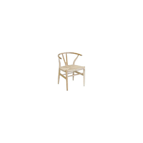 Aubry Gaspard Chaise Ming en teck naturel et synthétique - outdoor.