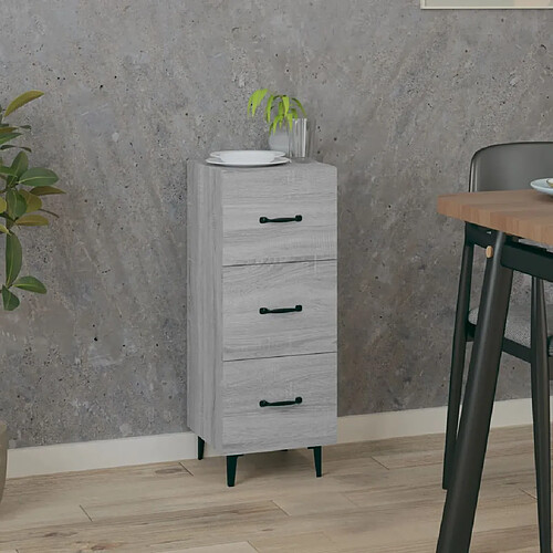 vidaXL Buffet Sonoma gris 34,5x34x90 cm Bois d'ingénierie