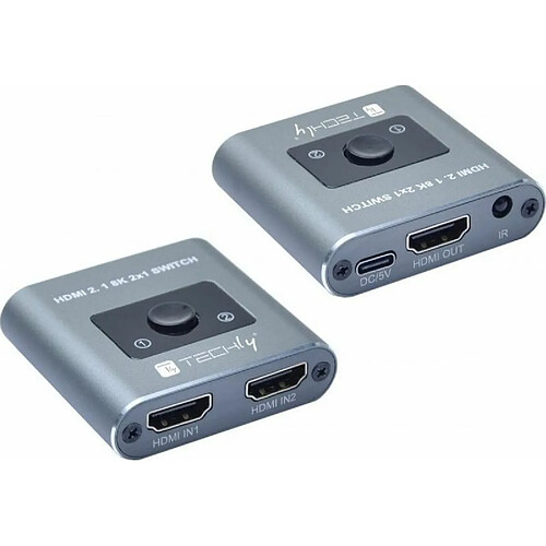 TECHLY 365504 Switch 2x1 HDMI 2.1 8K Gris