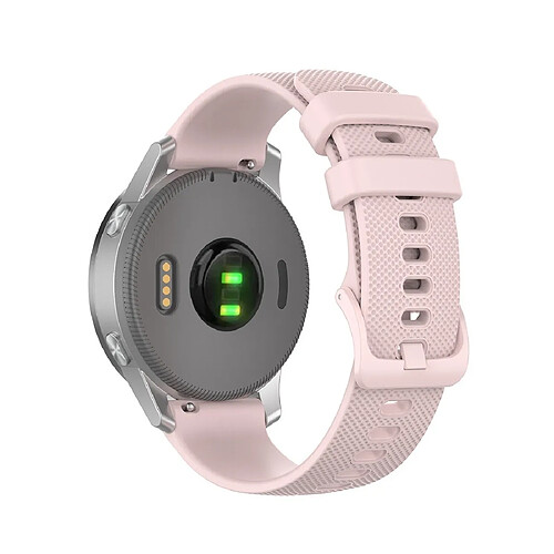 Wewoo Bracelet pour montre connectée de remplacement Smartwatch en silicone Garmintaille 20 mm universel rose