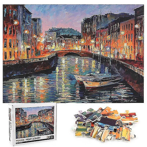 Universal 1000 pièces Venise Nuit Puzzle Jeu de décompression