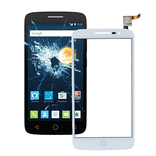 Wewoo Pour Ecran Tactile Alcatel One blanc Touch Pop 1878475 pièce détachée