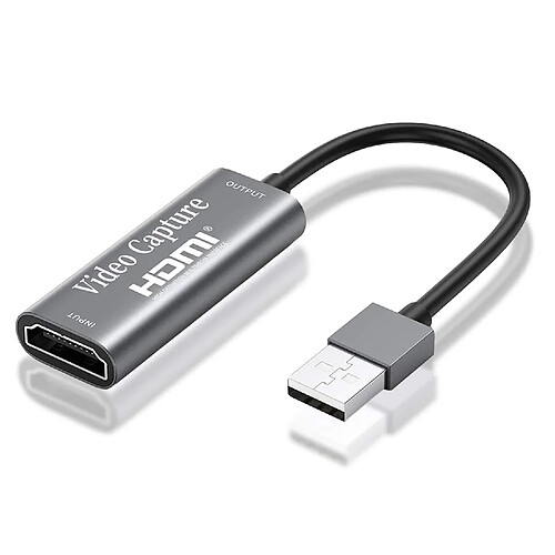 Universal Carte de capture HDMI améliorée USB 2.0 Carte de capture audio et vidéo USB à HDMI HD 4K 1080p 30fps Enregistrement vidéo Capture audio Jeu Capture CA