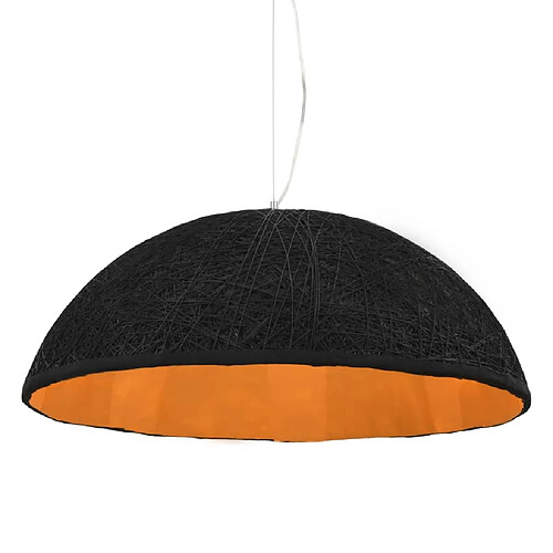 vidaXL Lampe suspendue Noir et doré Ø70 cm E27