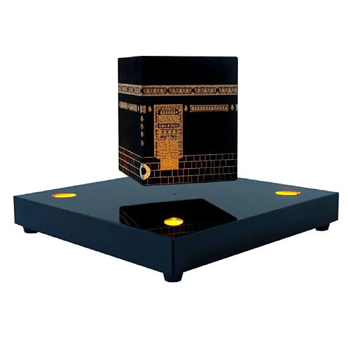 Magneticland KAABA illuminée en lévitation sur base Deluxe