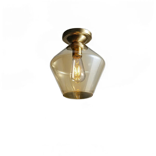 Universal Plafonnier en cuivre de 23cm, 220V E27 sans ampoule, lampe de bar, simple lampe de bar, lumière d'allée, lumière d'entrée