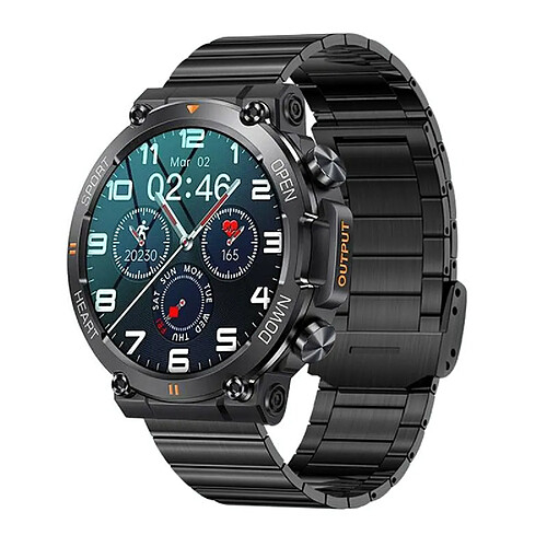 Yonis Montre Connectée 1.39' Suivi Santé Bluetooth Musique