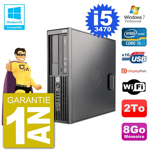 PC HP WorkStation Z220 SFF Core i5-3470 RAM 8Go Disque 2To Graveur DVD Wifi W7 · Occasion