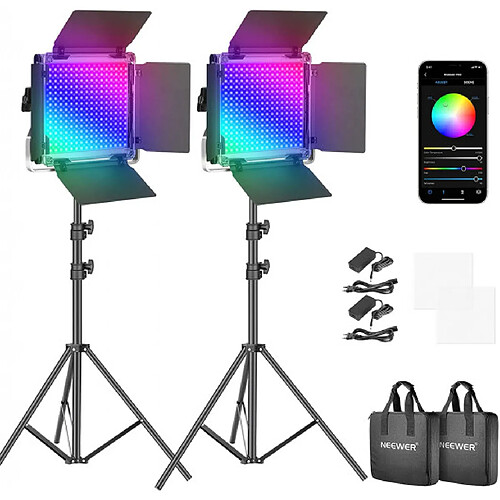 Neewer 660 Pro Pack of 2, deux panneaux de LED connectés