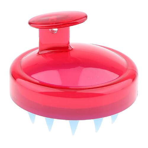 Silicone Shampooing pour la douche Gel nettoyant pour le corps Pellicules Brosse pour le cuir chevelu pour le cuir chevelu Rouge brillant