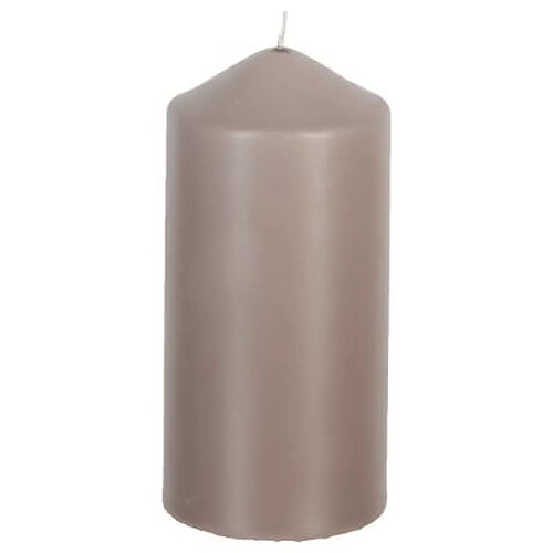 Bougie Cylindrique ""Basic"" 14cm Taupe