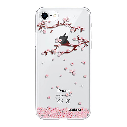 Coque iPhone 7/8/ iPhone SE 2020 360 intégrale transparente Chute De Fleurs Ecriture Tendance Design Evetane.