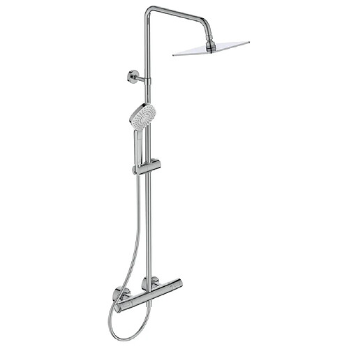 Ideal Standard - Colonne de douche thermostatique Evo Diamant 200 x 200 mm chrome - Ceratherm T100