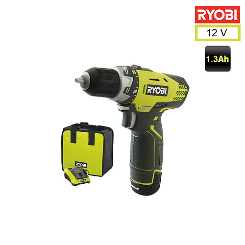 Perceuse-visseuse compacte RYOBI 12V Lithium-ion -1 batterie 1.3 Ah RCD12011L