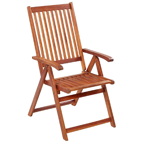 Maison Chic Lot de 3 Chaises pliables de jardin - Fauteuil d'extérieur Bois d'acacia solide -MN50194