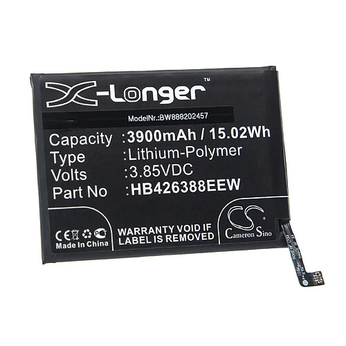 vhbw Batterie remplacement pour Huawei HB426388EEW pour smartphone (3900mAh, 3,85V, Li-polymère)