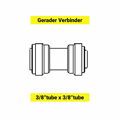 ich-zapfe Connecteur réducteur droit 1/2" à 3/8"