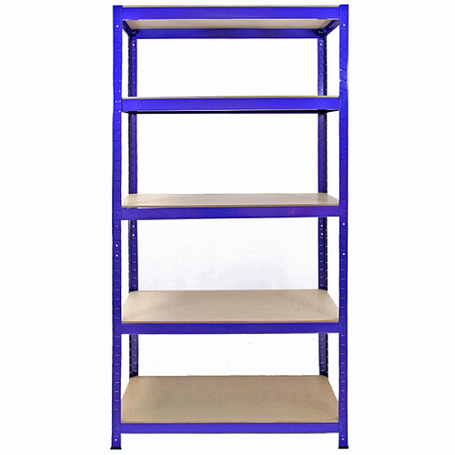 Monstershop Monster Racking 10 Rayonnages T-Rax en Acier Sans Boulons Bleus 90cm x 45cm x 182,5cm