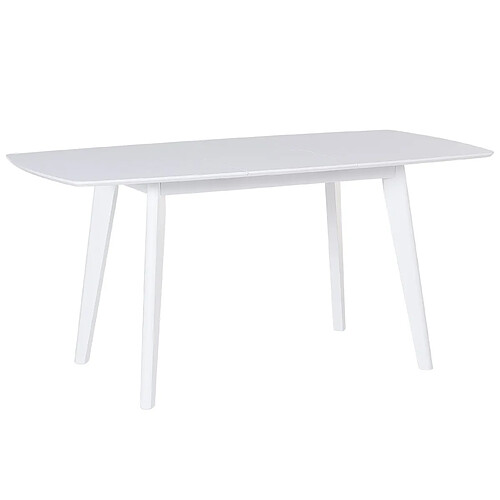 Beliani Table de cuisine extensible 120x160 blanche SANFORD