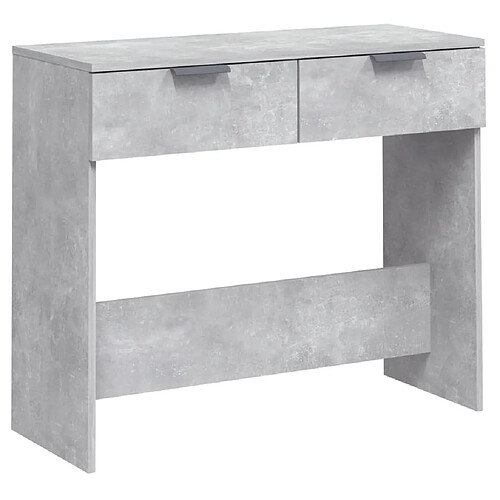 Maison Chic Table console | Meuble d'entrée | Table d'appoint Gris béton 90x36x75 cm Bois d'ingénierie -GKD86890