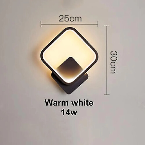 Universal Vente chaude LED applique intérieure noir et blanc applique murale simple art murale intérieur décoration de la maison moderne applique de chevet (6)