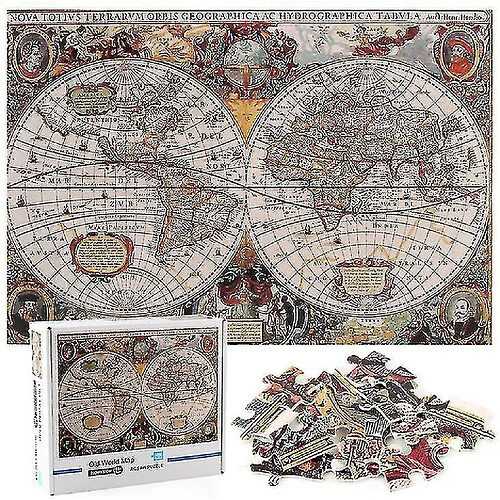 Universal Puzzle 1000 pièces Puzzle adulte enfant - carte du vieux monde puzzle puzzle 1000 DIY jouets